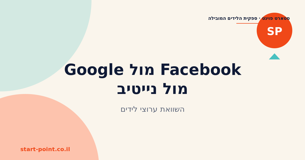 Google מול Facebook מול נייטיב: איזה ערוץ עובד לאיזה תחום פיננסי