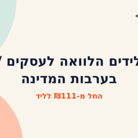 לידים הלוואה לעסקים / בערבות המדינה